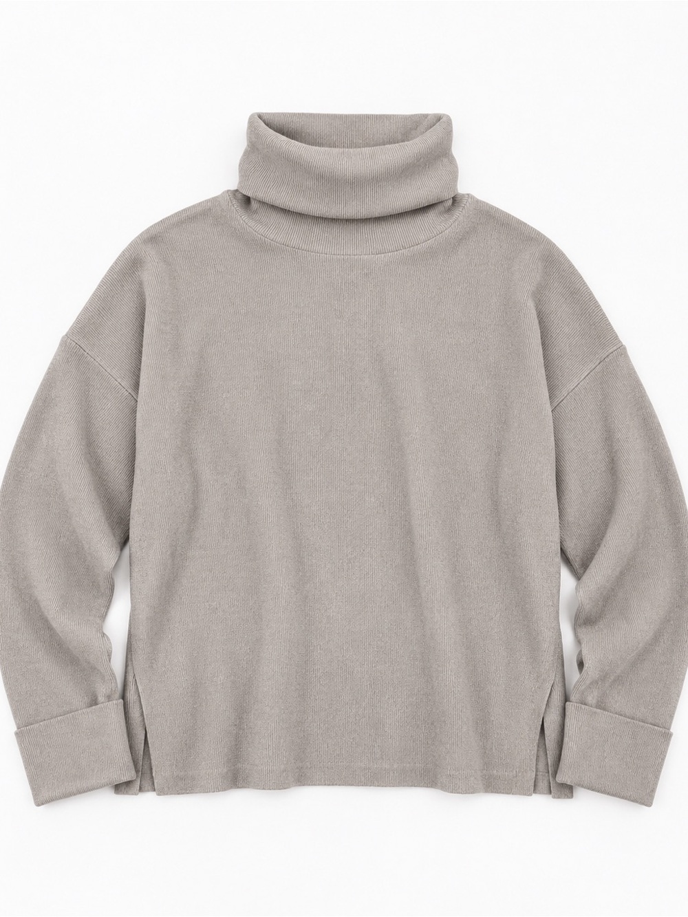 Noisy may Taupe Gray Turtleneck Sweater